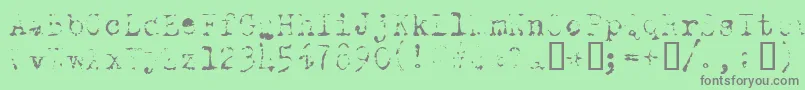 OldTypewriterSkimpy Font – Gray Fonts on Green Background