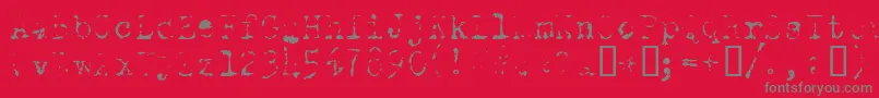 OldTypewriterSkimpy Font – Gray Fonts on Red Background