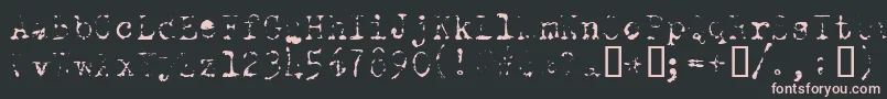 OldTypewriterSkimpy Font – Pink Fonts on Black Background