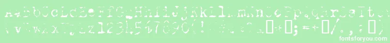 OldTypewriterSkimpy Font – White Fonts on Green Background