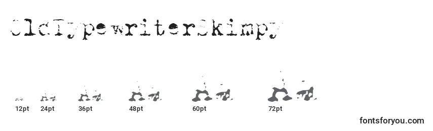 Размеры шрифта OldTypewriterSkimpy