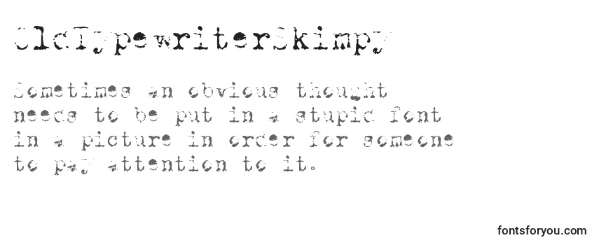 OldTypewriterSkimpy Font
