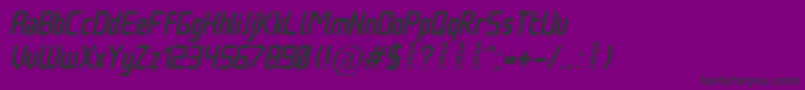 NowadaysItalic-fontti – mustat fontit violetilla taustalla