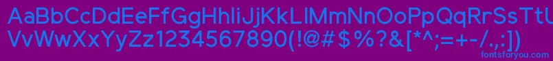 フォントElliotsansMedium – 紫色の背景に青い文字