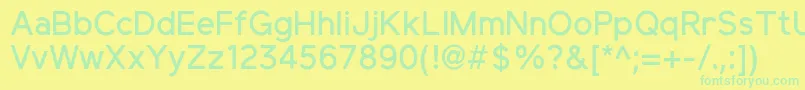 フォントElliotsansMedium – 黄色い背景に緑の文字