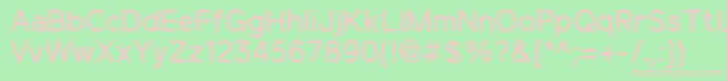 ElliotsansMedium Font – Pink Fonts on Green Background