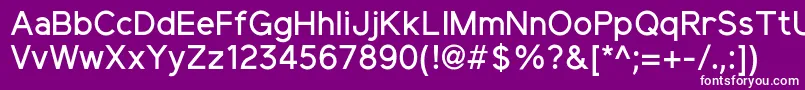 フォントElliotsansMedium – 紫の背景に白い文字