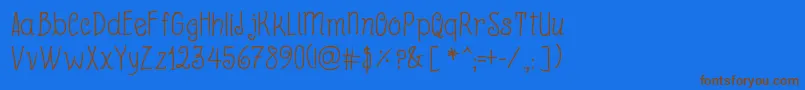 BeyondBlackboard Font – Brown Fonts on Blue Background