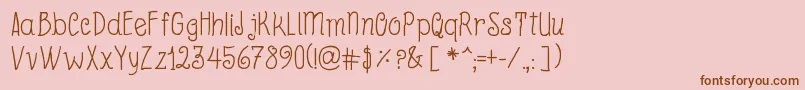 BeyondBlackboard Font – Brown Fonts on Pink Background
