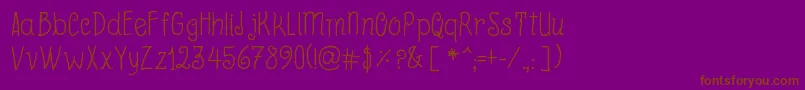 BeyondBlackboard Font – Brown Fonts on Purple Background