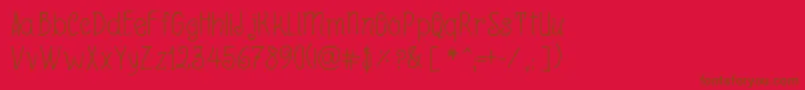 BeyondBlackboard Font – Brown Fonts on Red Background