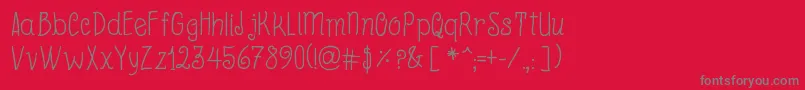 BeyondBlackboard Font – Gray Fonts on Red Background