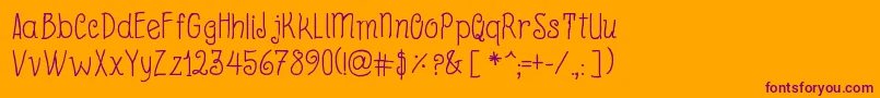 BeyondBlackboard Font – Purple Fonts on Orange Background