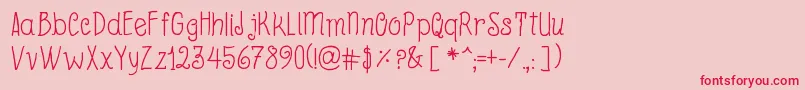 BeyondBlackboard Font – Red Fonts on Pink Background