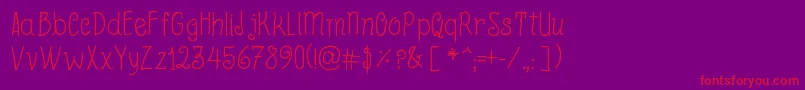 BeyondBlackboard Font – Red Fonts on Purple Background