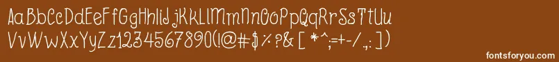 フォントBeyondBlackboard – 茶色の背景に白い文字