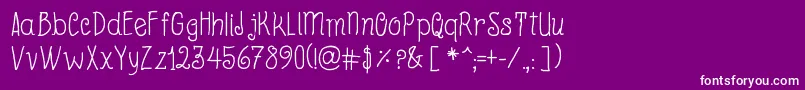 BeyondBlackboard Font – White Fonts on Purple Background