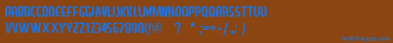 LazySans Font – Blue Fonts on Brown Background