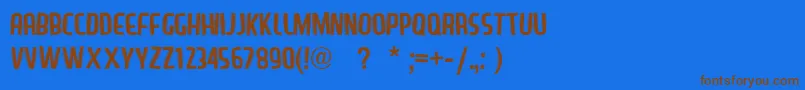 LazySans Font – Brown Fonts on Blue Background