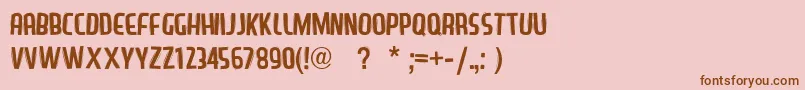 LazySans Font – Brown Fonts on Pink Background
