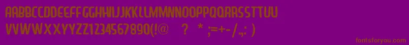 LazySans Font – Brown Fonts on Purple Background