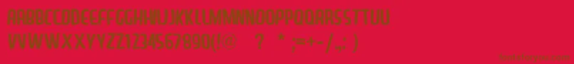 LazySans Font – Brown Fonts on Red Background