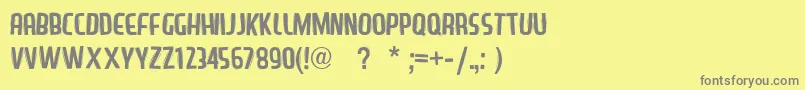 LazySans Font – Gray Fonts on Yellow Background