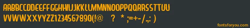 LazySans Font – Orange Fonts on Black Background