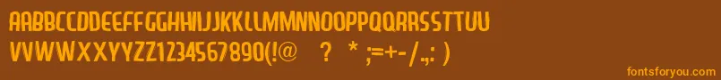 LazySans Font – Orange Fonts on Brown Background