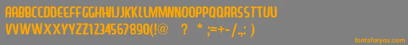 LazySans Font – Orange Fonts on Gray Background
