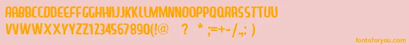 LazySans Font – Orange Fonts on Pink Background