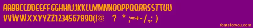 Police LazySans – polices orange sur fond violet