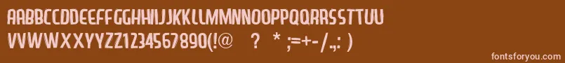LazySans Font – Pink Fonts on Brown Background
