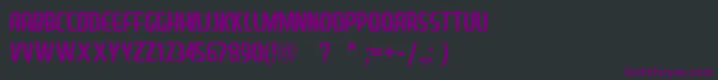 Шрифт LazySans – фиолетовые шрифты на чёрном фоне