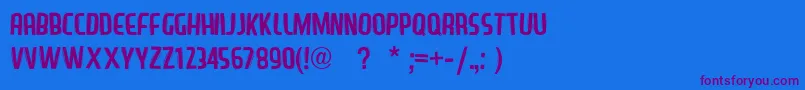 LazySans Font – Purple Fonts on Blue Background