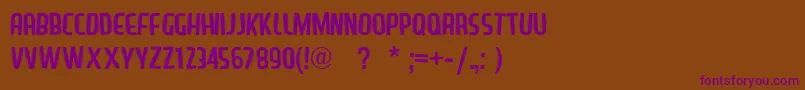 LazySans Font – Purple Fonts on Brown Background