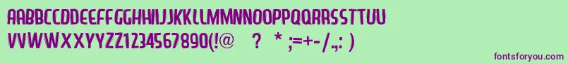 LazySans Font – Purple Fonts on Green Background
