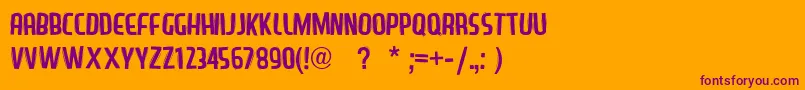 LazySans Font – Purple Fonts on Orange Background
