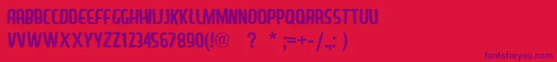 LazySans Font – Purple Fonts on Red Background
