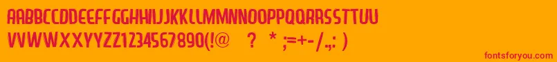 LazySans Font – Red Fonts on Orange Background