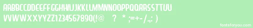 LazySans Font – White Fonts on Green Background