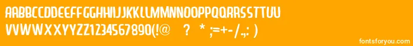 LazySans Font – White Fonts on Orange Background