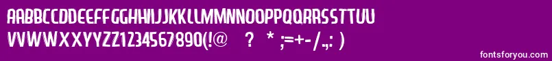 LazySans Font – White Fonts on Purple Background