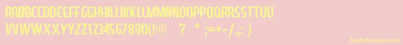 LazySans Font – Yellow Fonts on Pink Background