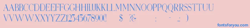 Elizabethcn Font – Blue Fonts on Pink Background