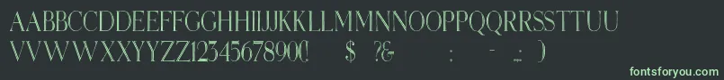 フォントElizabethcn – 黒い背景に緑の文字