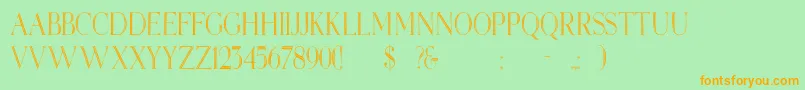 Elizabethcn Font – Orange Fonts on Green Background