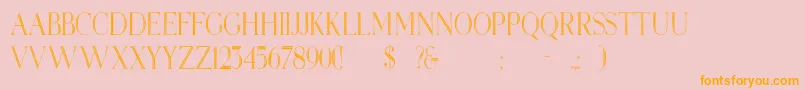 Elizabethcn Font – Orange Fonts on Pink Background