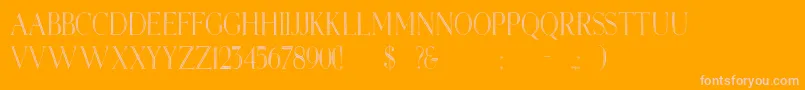 Elizabethcn Font – Pink Fonts on Orange Background