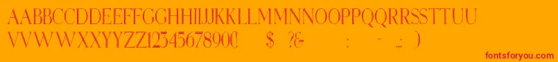 Elizabethcn Font – Red Fonts on Orange Background